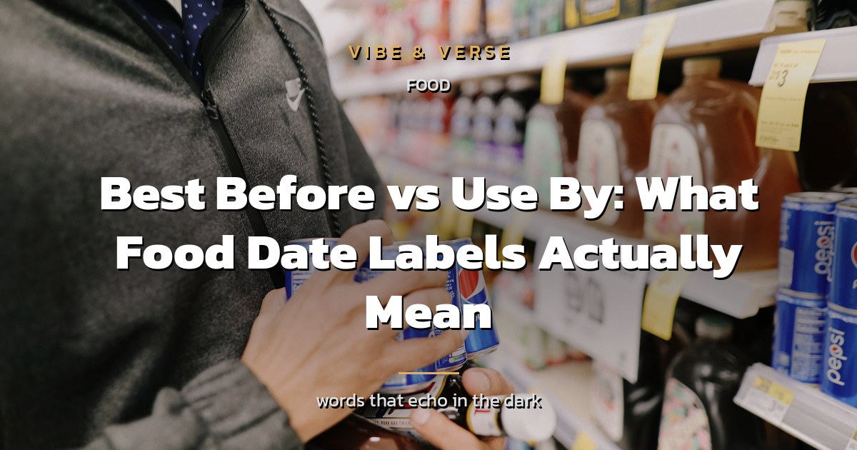 Best Before vs Use By: What Food Date Labels Actually Mean