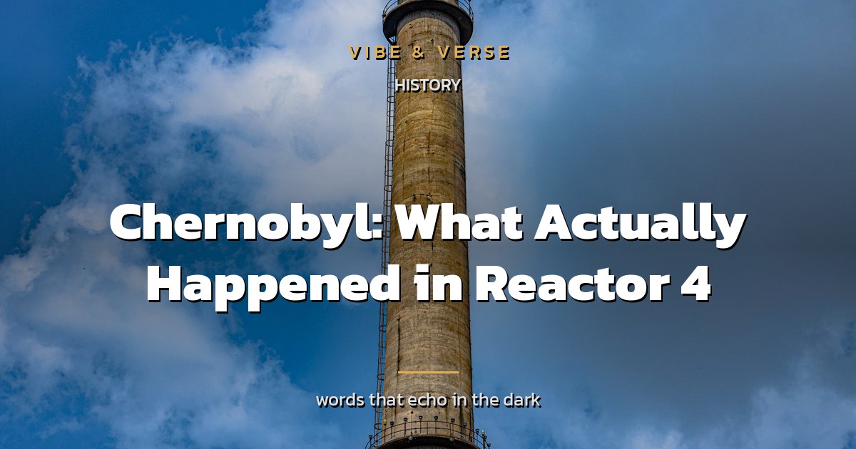 Chernobyl: What Actually Happened in Reactor 4
