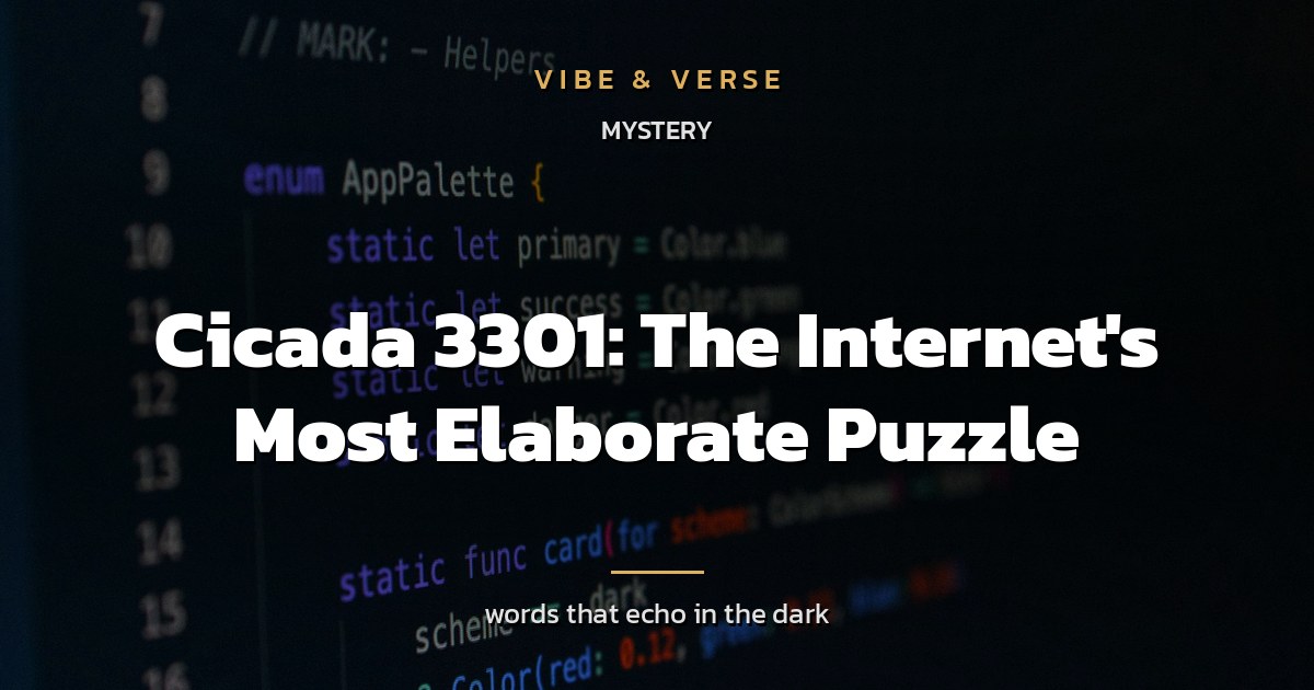 Cicada 3301: The Internet's Most Elaborate Puzzle