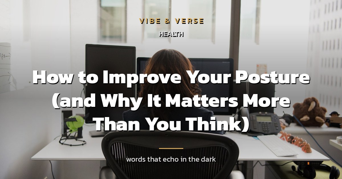 How to Improve Your Posture (and Why It Matters More Than You Think)
