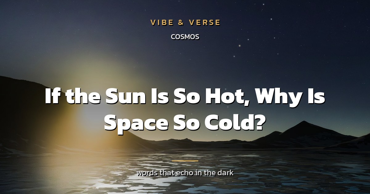 If the Sun Is So Hot, Why Is Space So Cold?