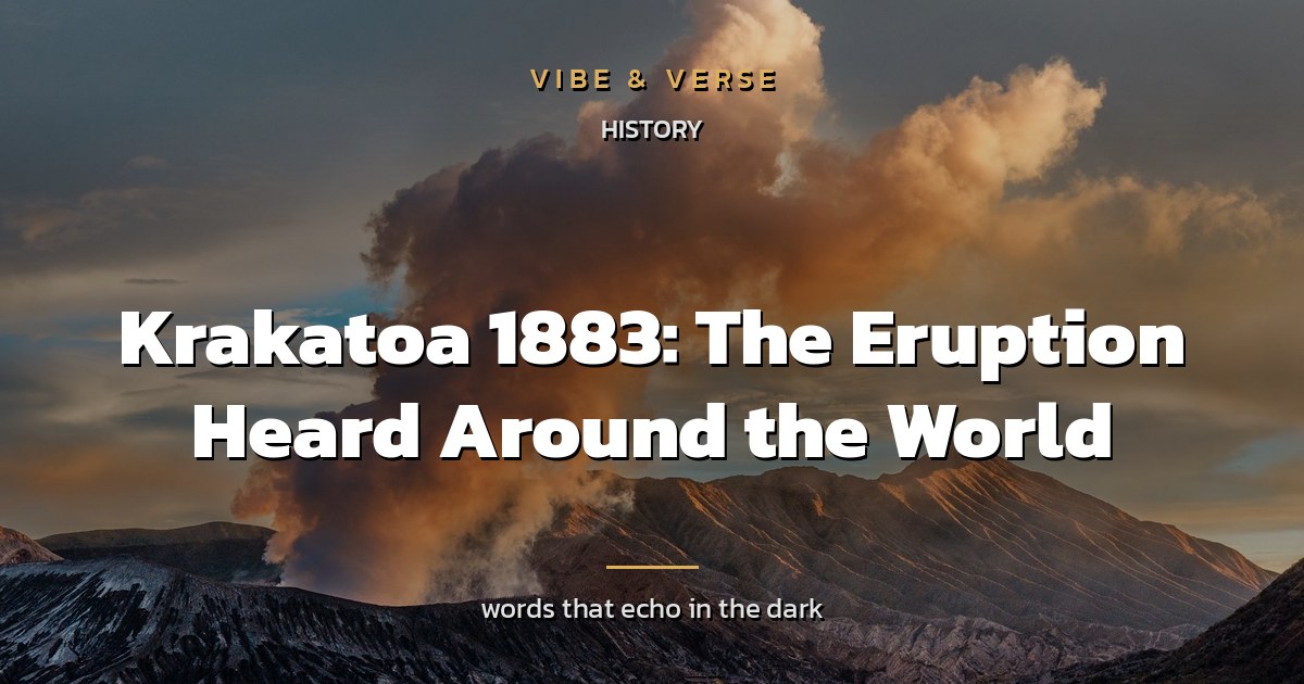 Krakatoa 1883: The Eruption Heard Around the World