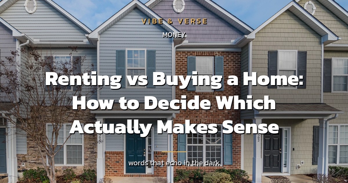 Renting vs Buying a Home: How to Decide Which Actually Makes Sense