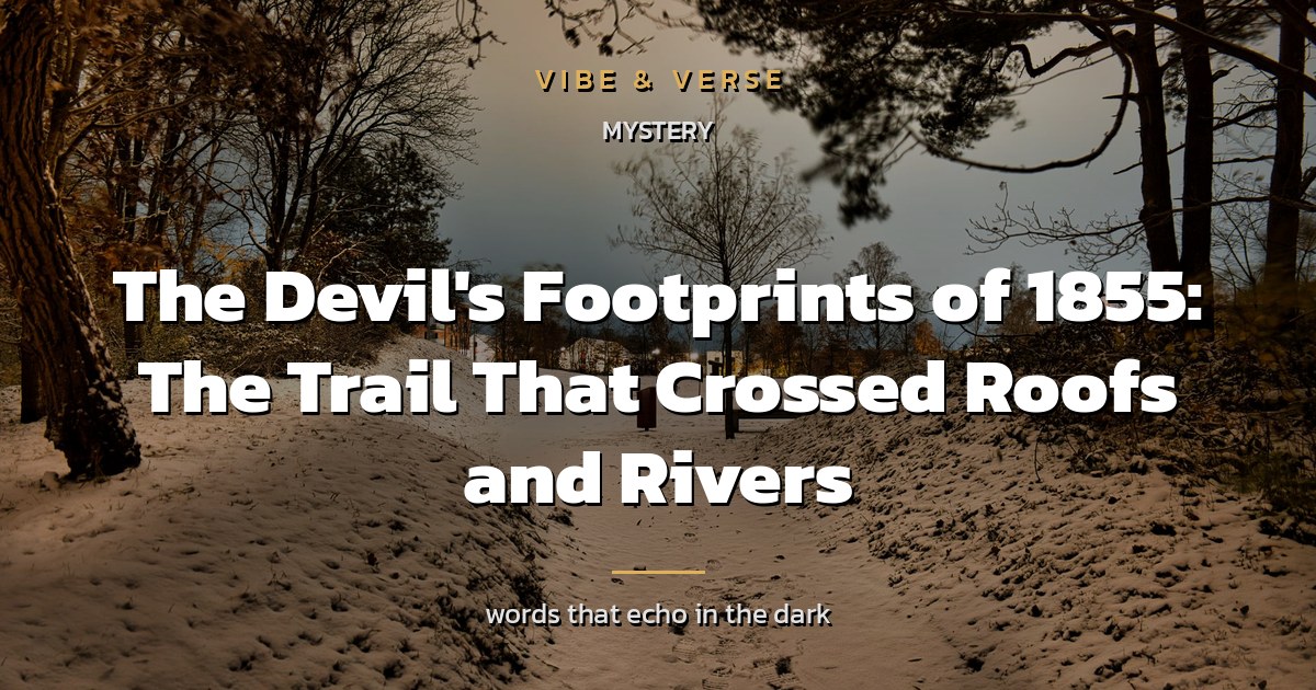 The Devil's Footprints of 1855: The Trail That Crossed Roofs and Rivers