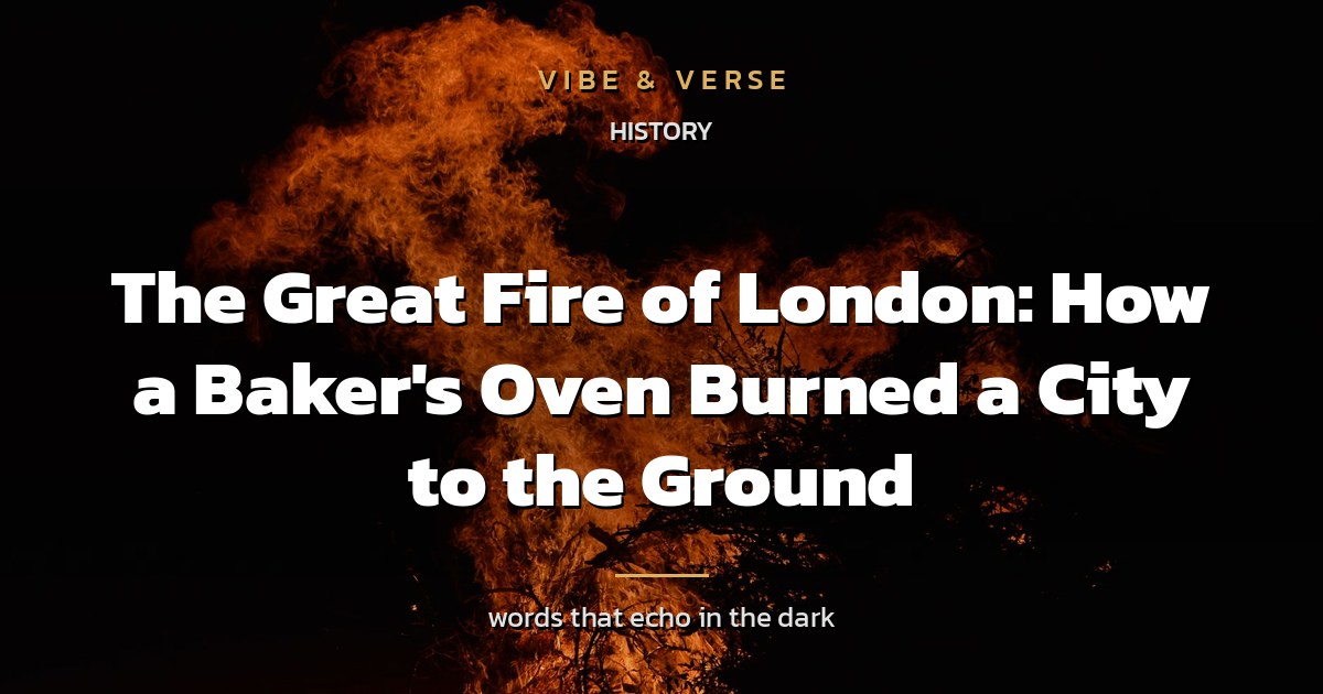 The Great Fire of London: How a Baker's Oven Burned a City to the Ground