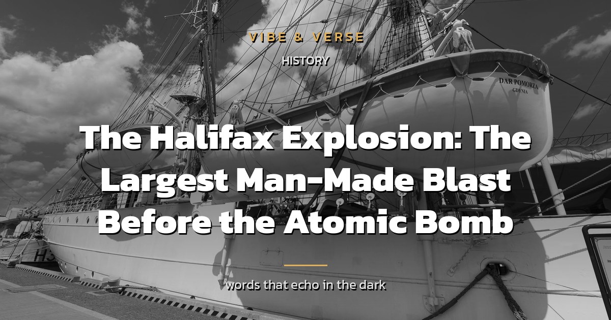 The Halifax Explosion: The Largest Man-Made Blast Before the Atomic Bomb