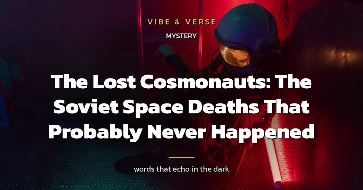 The Lost Cosmonauts: The Soviet Space Deaths That Probably Never Happened