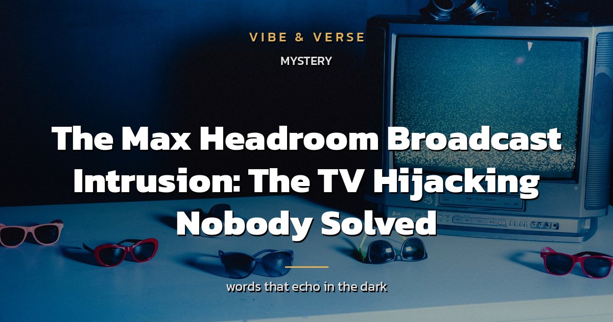 The Max Headroom Broadcast Intrusion: The TV Hijacking Nobody Solved