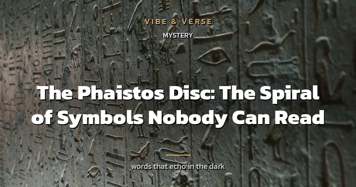 The Phaistos Disc: The Spiral of Symbols Nobody Can Read
