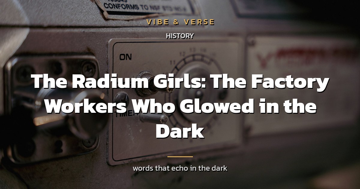 The Radium Girls: The Factory Workers Who Glowed in the Dark