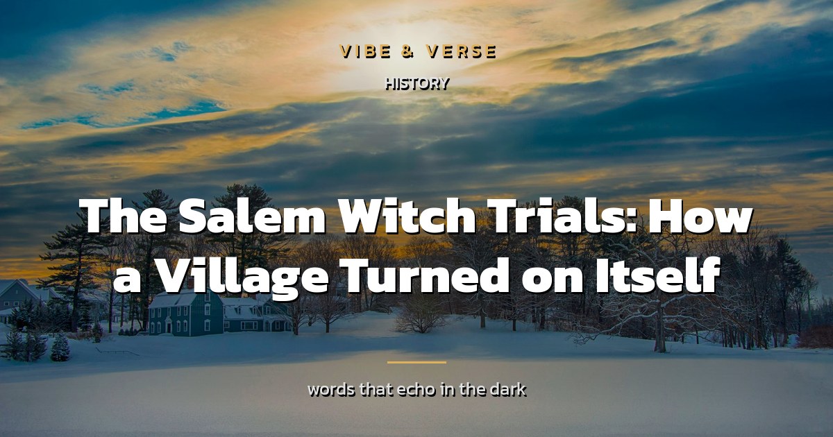 The Salem Witch Trials: How a Village Turned on Itself