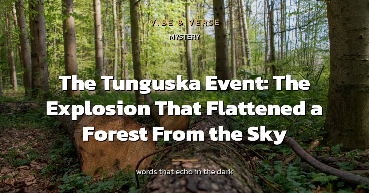 The Tunguska Event: The Explosion That Flattened a Forest From the Sky