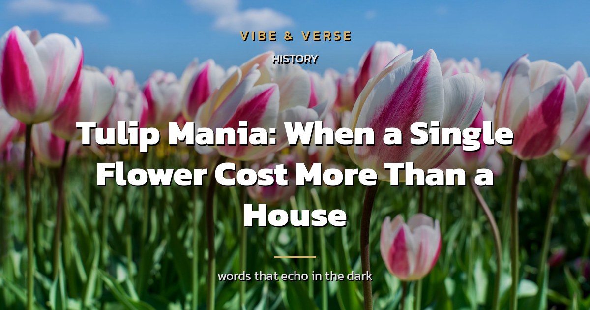 Tulip Mania: When a Single Flower Cost More Than a House