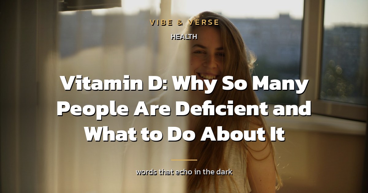 Vitamin D: Why So Many People Are Deficient and What to Do About It