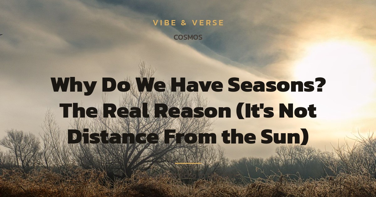 Why Do We Have Seasons? The Real Reason (It's Not Distance From the Sun)