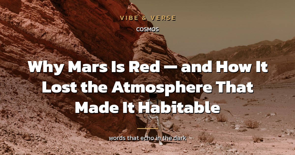 Why Mars Is Red — and How It Lost the Atmosphere That Made It Habitable
